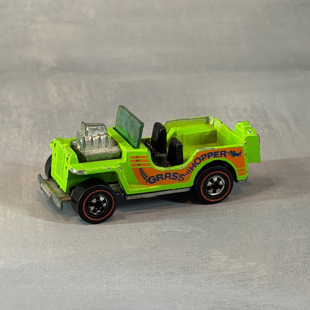 Vintage 1970 Hot Wheels Redline Grass Hopper Lime Green Diecast Car Hong Kong